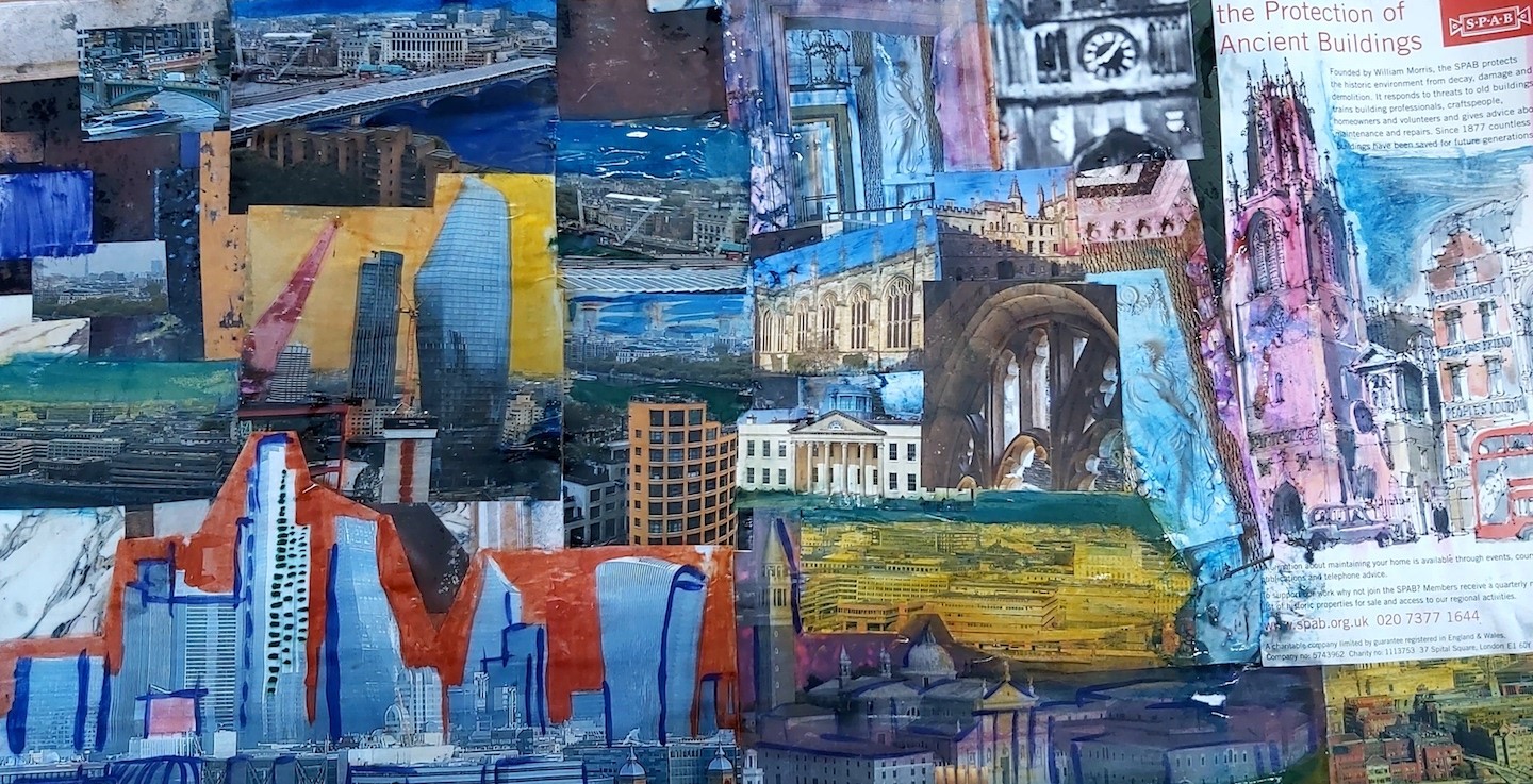 London skyline painting